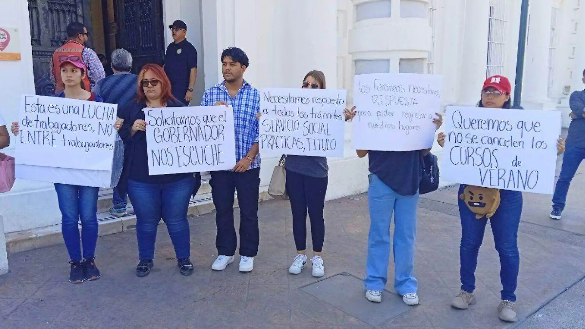 Estudiantes Unision contra Huelga 2